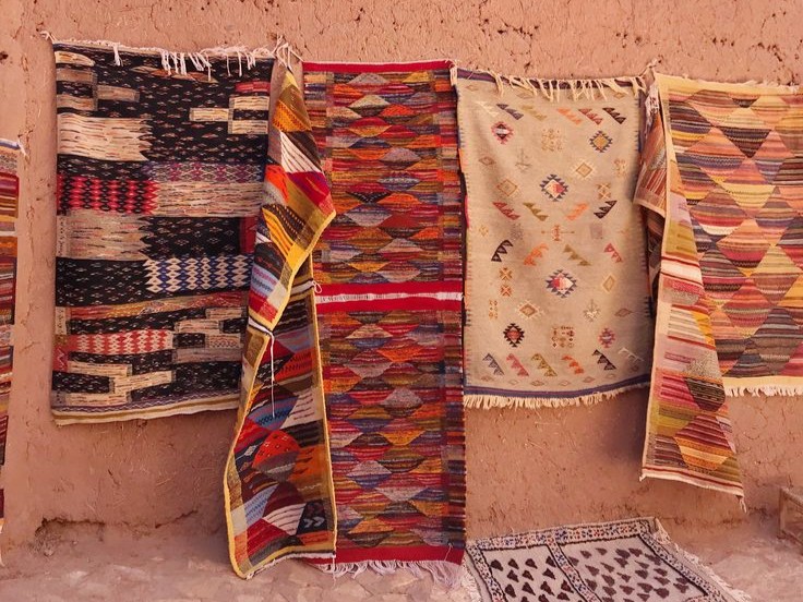 Moroccan Atlas Mountains landscape where IZRIN sources authentic handwoven rugs