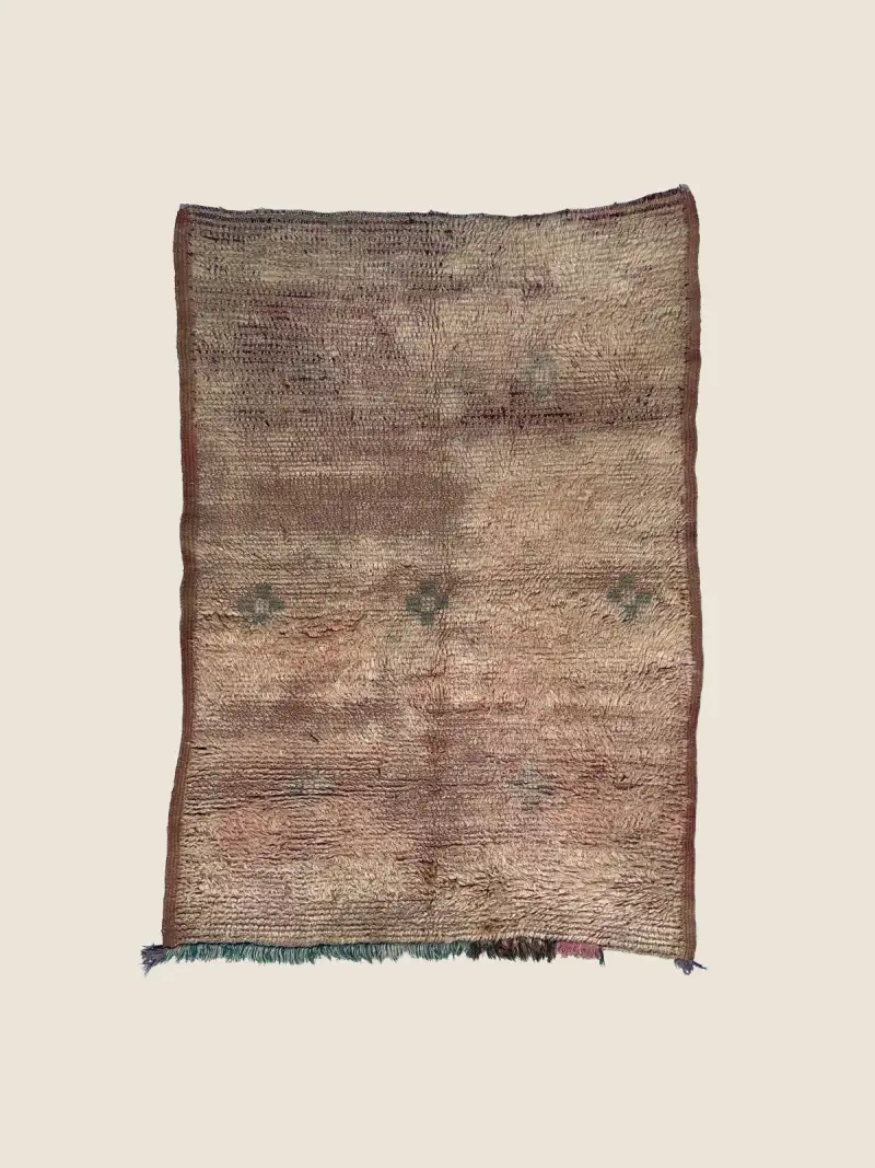 Sage & Beige Beni M'Guild rug Izrin 120×170cm, vintage handwoven wool rug with geometric diamond pattern