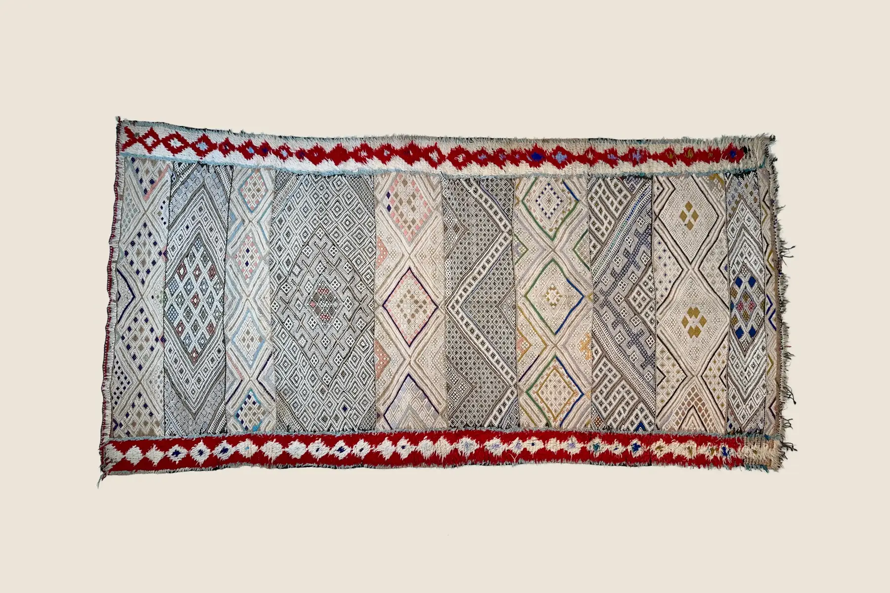Kilim weave detail showing hand-spun wool texture and geometric pattern craftsmanship