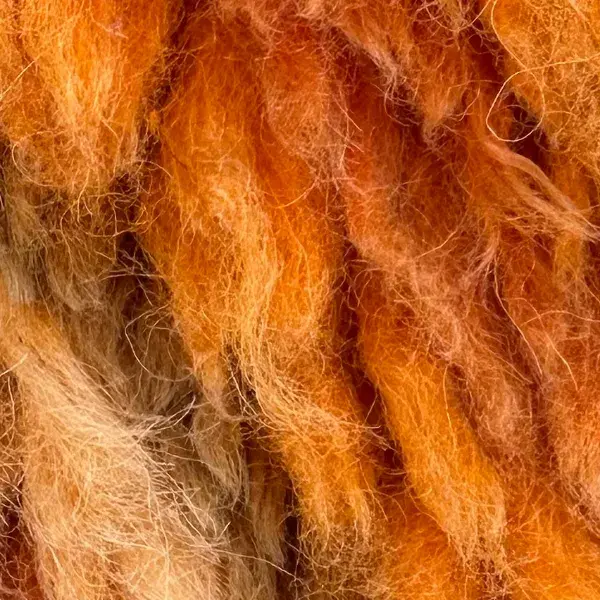 A color swatch labeled Warm Orange from the beni saden product line, featuring a vibrant orange hue.