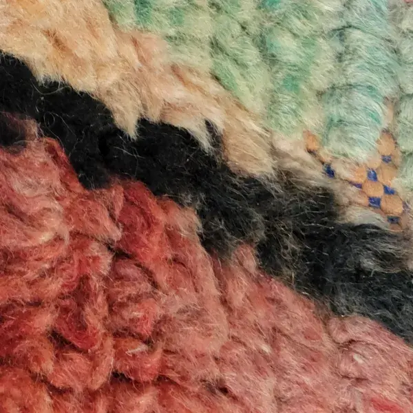 Minimalist diamond rug in dark olive gray.