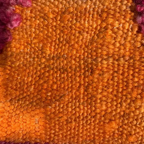 Deep orange zigzag rug with hex color d65b0f